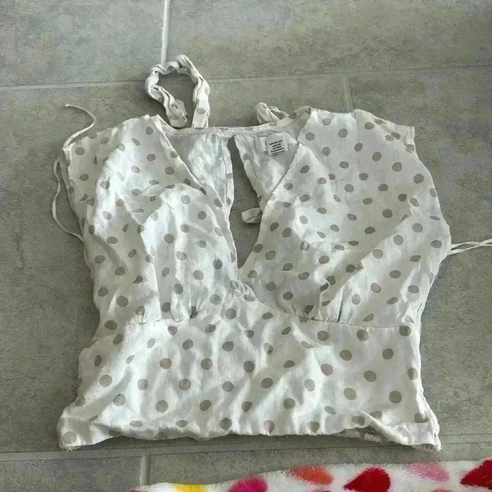 White Polky Dots Blouse